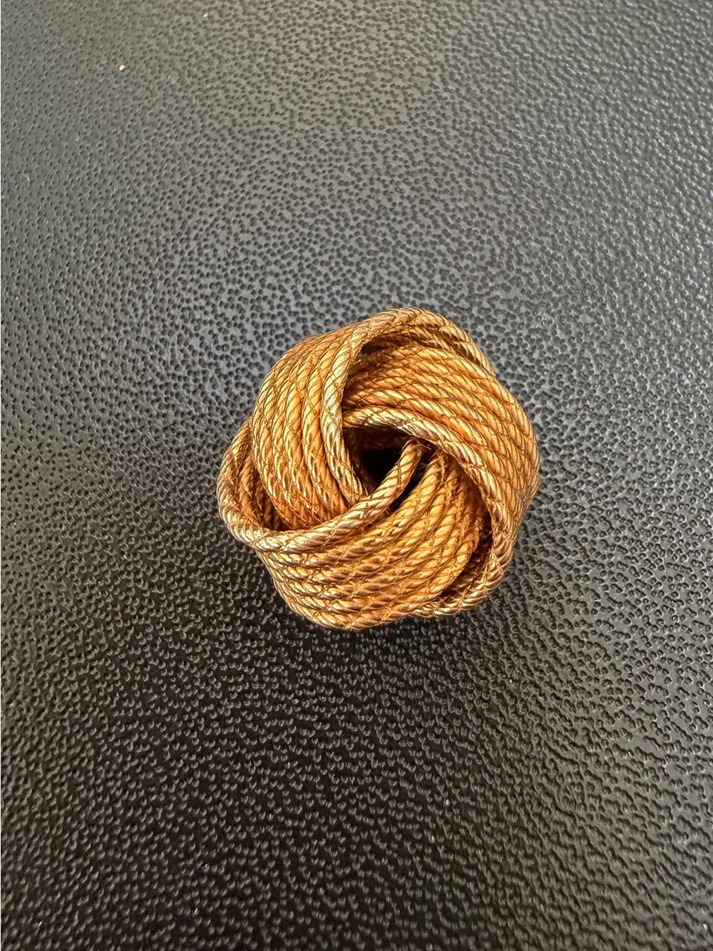 Sterling silver gold layered knot pendant vintage